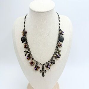Premier Designs Multicolor With Charms Enamel Rhinestones Necklace